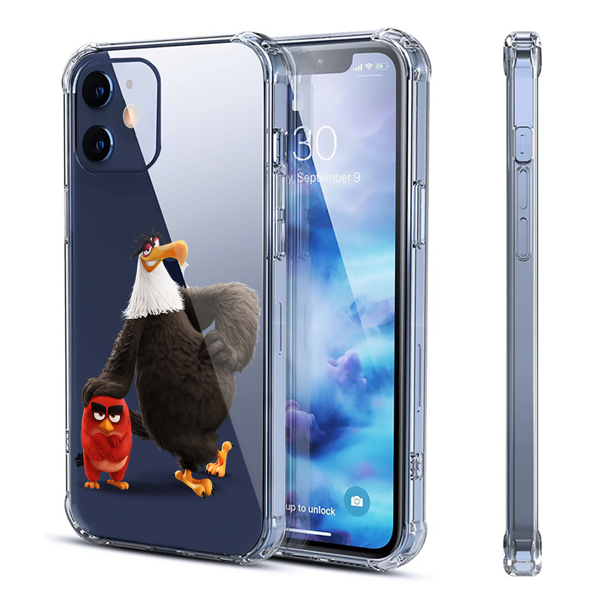 （画像用） Angry Birds アングリーバード 【iPhone 12シリーズ対応】透明スマホケース（クリアソフトケース）
